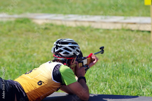 Konstfotografi biathlon tir couché
