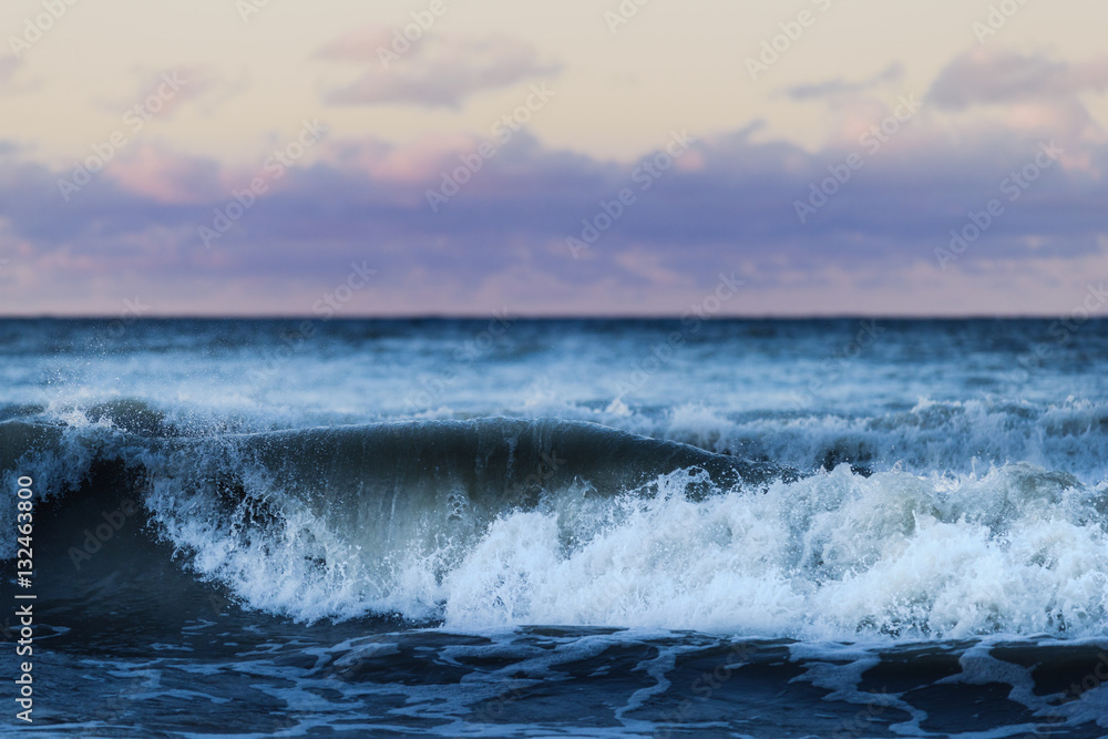 Waves of sea