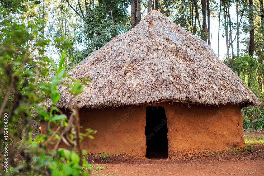 Traditional, tribal village of Kenyan people Traditional, tribal village of Kenyan people