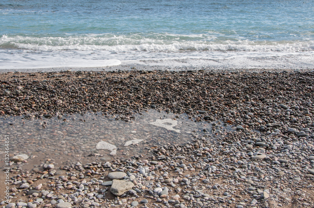 colorful pebbles on the beach in high quality colorful pebbles on the beach in high quality