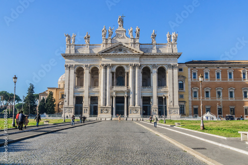 Papal Archbasilica of St. John  San Giovanni in Laterano . Rome.