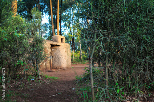 Traditional  tribal village of Kenyan people