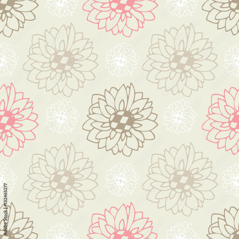 Obraz premium Seamless pattern with colorful sunflowers. Floral design for wedding invitations and birthday cards