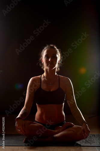 Girl doing yoga asana
