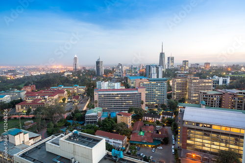 Nairobi cityscape - capital city of Kenya photo