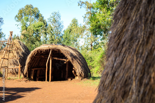 Traditional, tribal hut of Kenyan people