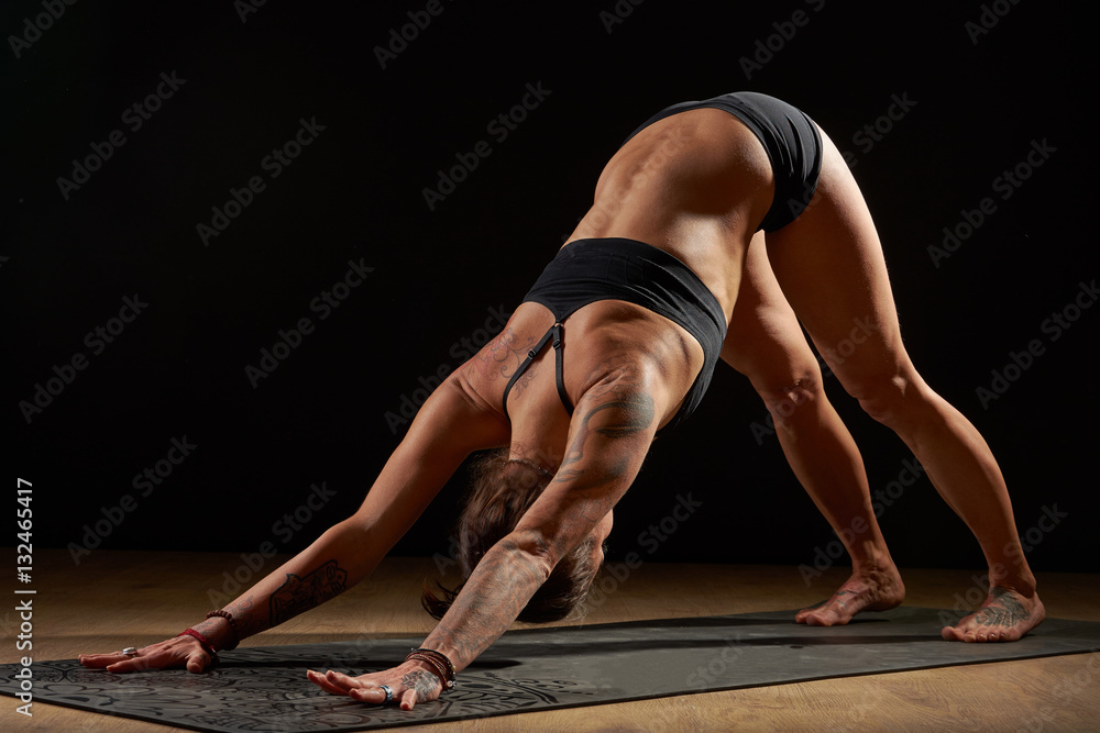 Girl doing yoga assana
