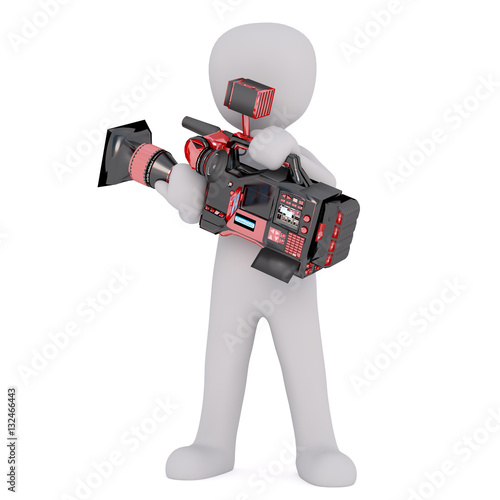Cartoon Figure Holding Motion Picture Camera