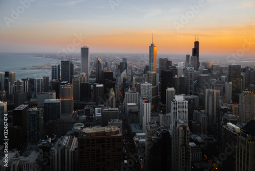 Skyscrapers and modern buildings of Chicago Skyline