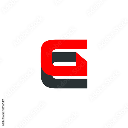 G C GC CG capital letter logo vector
