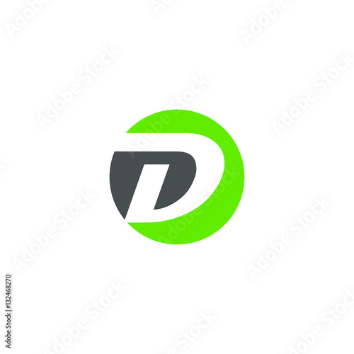 Free Download D capital letter alphabet in the circle logo vector - GFXLoad