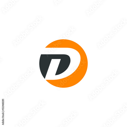 Free Download D capital letter on circle logo vector - GFXLoad