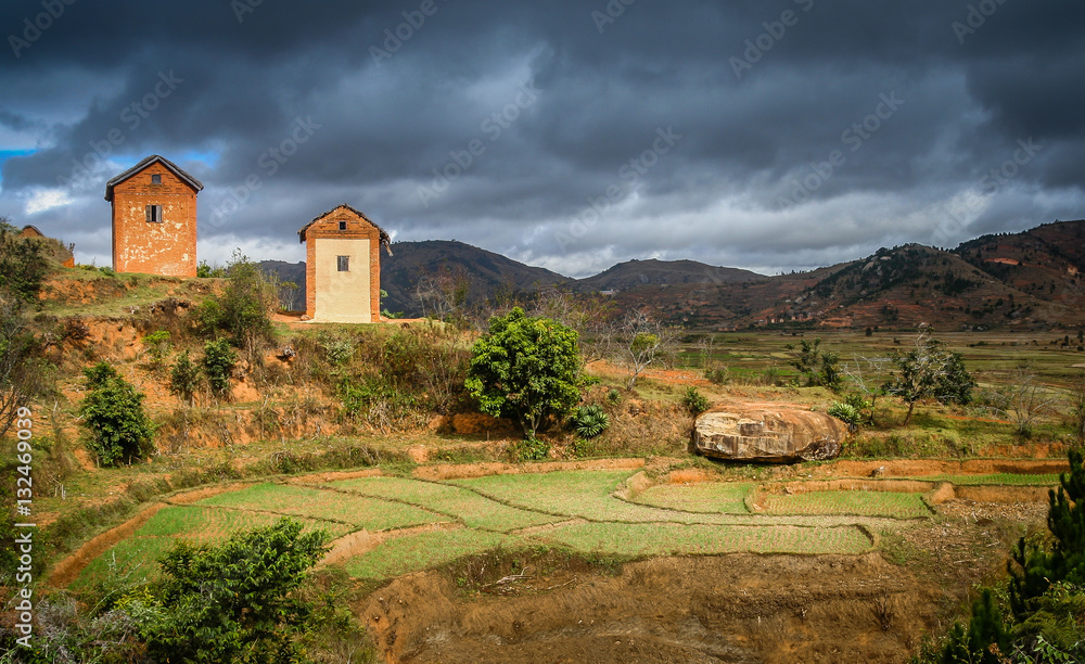Fototapeta premium Rural Madagascar landscape