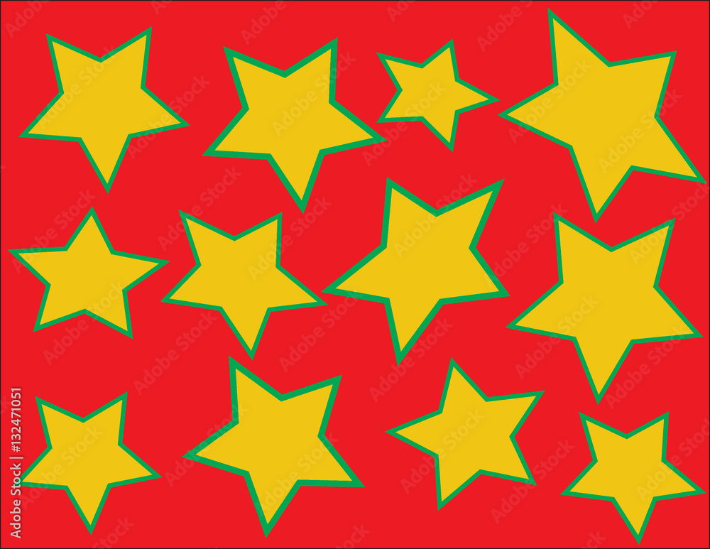 Obraz premium A simple colorful star pattern background image.