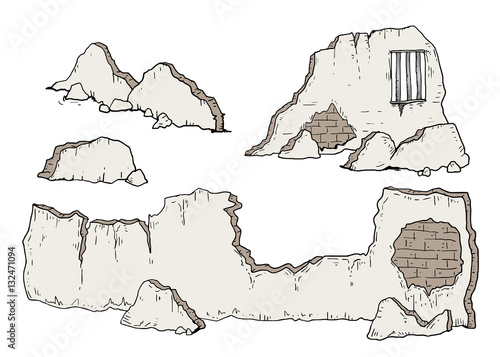 broken wall illustration