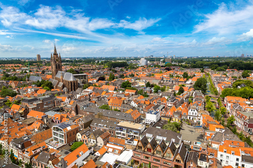 Panoramic view of Delft