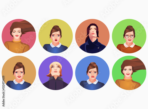 Collection of female avatars