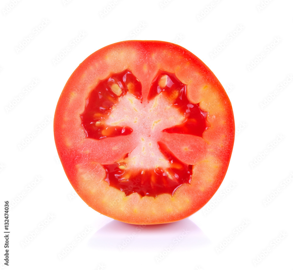 Tomato slice isolated on white background Tomato slice isolated on white background