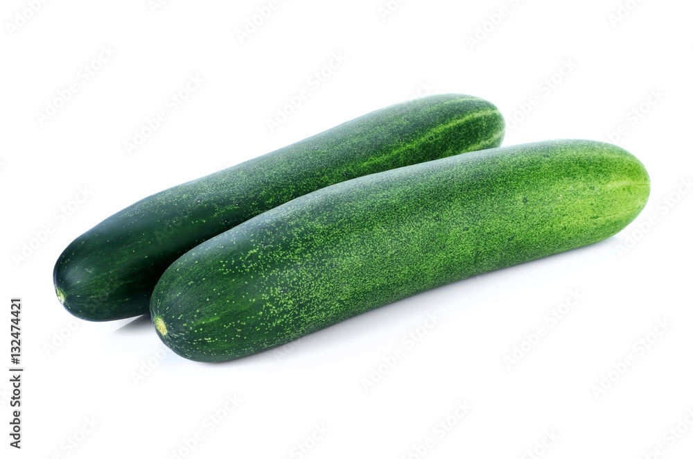 fresh cucumber isolated on white background. fresh cucumber isolated on white background.