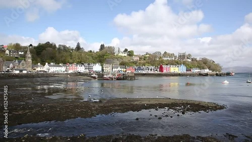 Tobermory Isle of Mull Scotland uk Scottish Inner Hebrides on a beautiful spring day pan