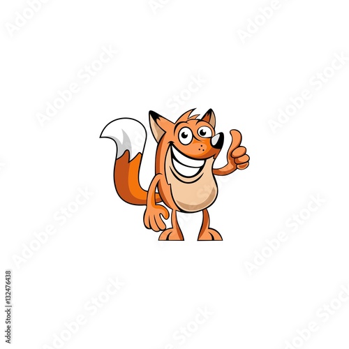 Foxes in a cute and adorable cartoon style