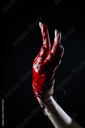 Obraz na płótnie bloody hand w salonie