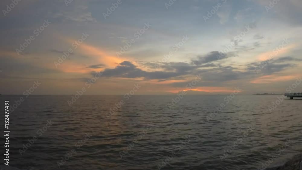 Sunset timelaps at Malacca Strait, Malaysia Sunset timelaps at Malacca Strait, Malaysia