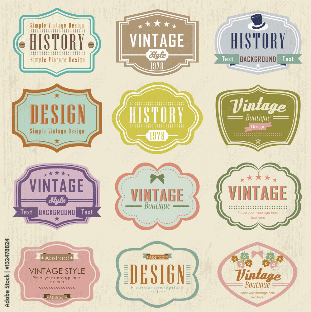 Vector set vintage labels