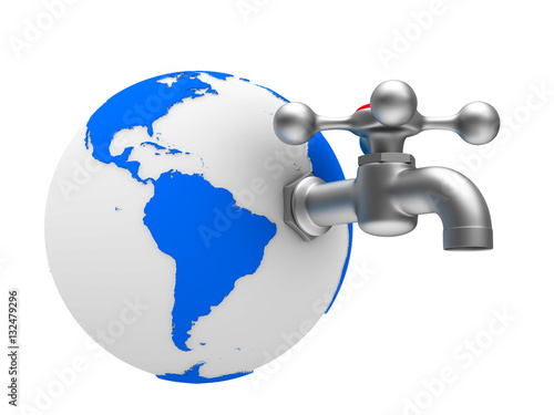faucet on white background....