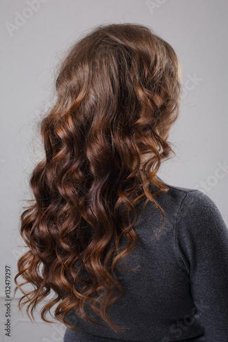 woman with styling curls