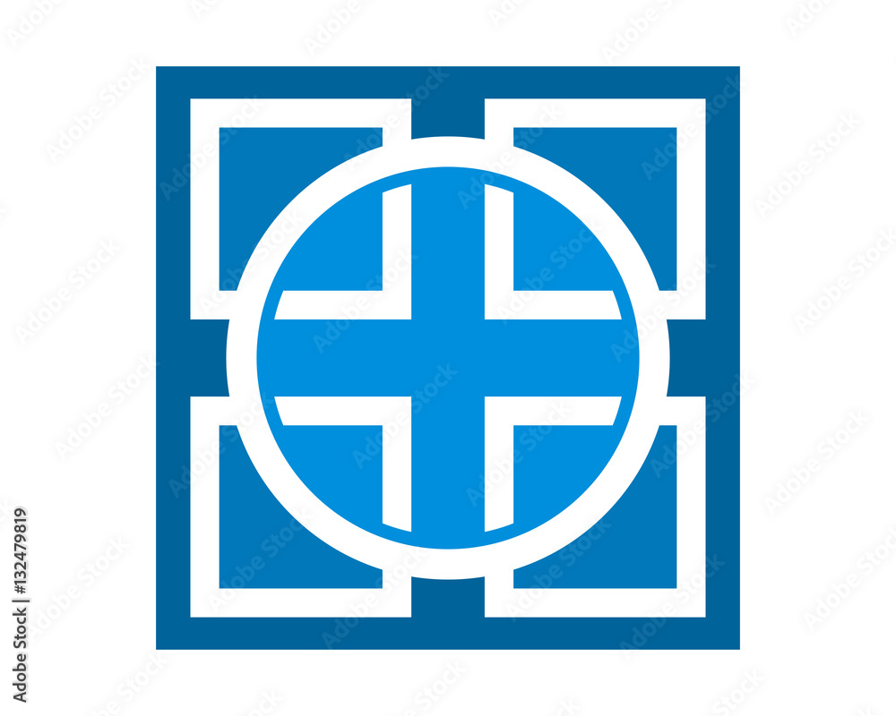 blue rectangle ornament pattern icon blue rectangle ornament pattern icon