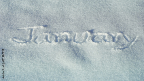 hand drawn January in the f...