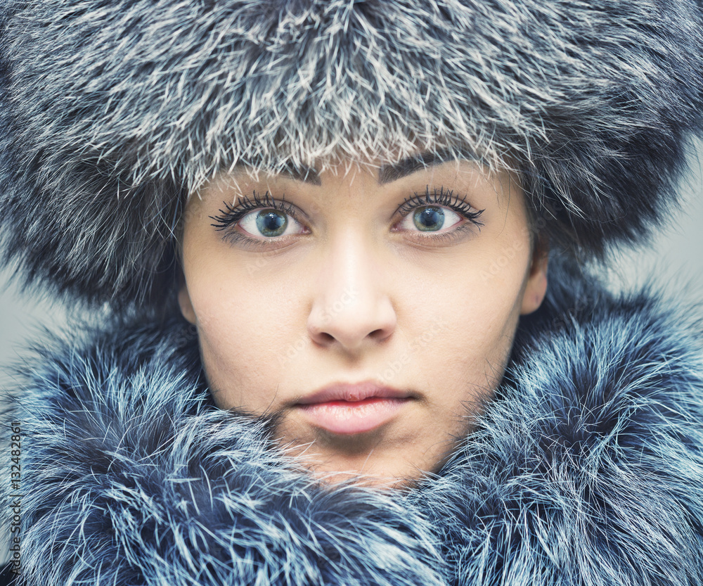 young woman in fur young woman in fur