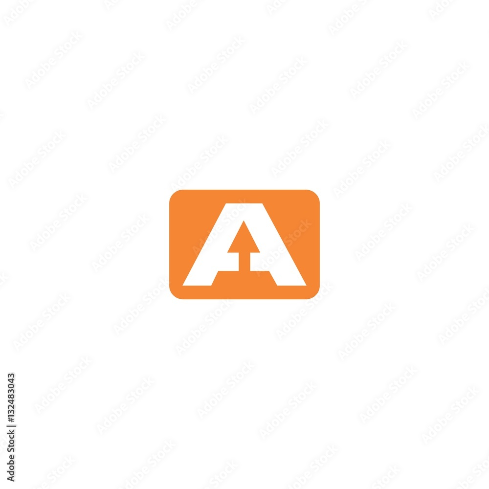 Negative Arrow on A Letter Initial Logo Vector Negative Arrow on A Letter Initial Logo Vector
