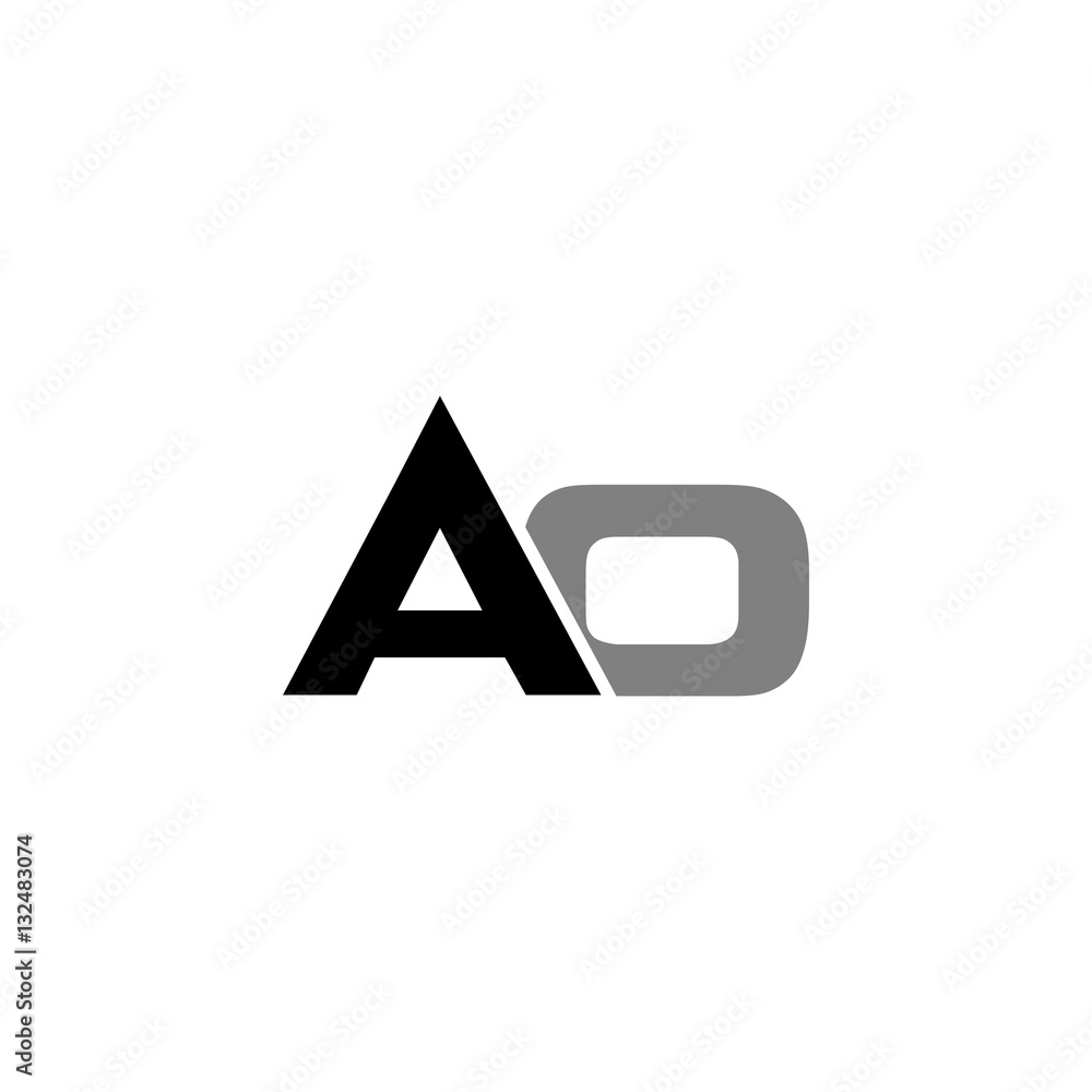AO Letter Initial Logo Vector AO Letter Initial Logo Vector