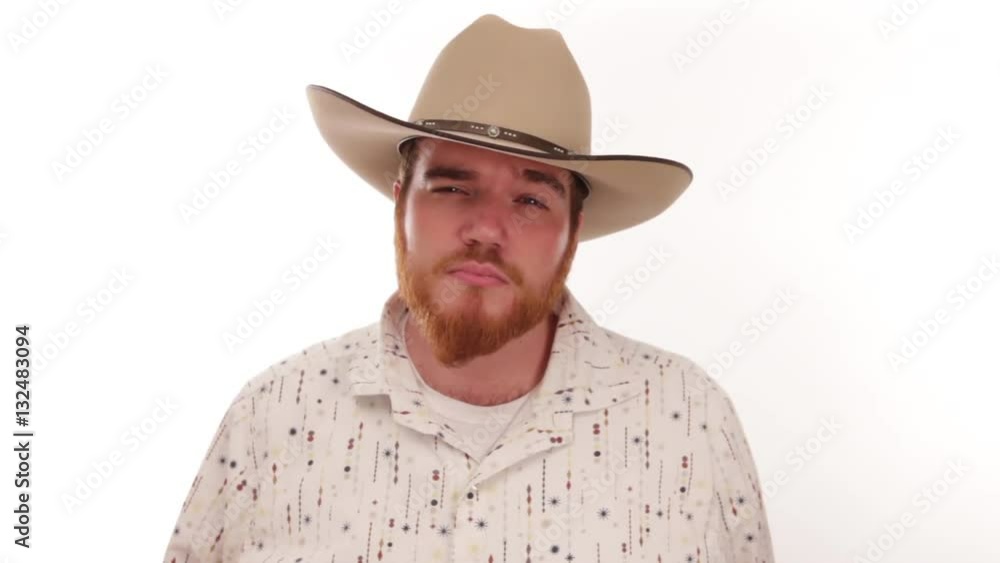 Hipster millennial cowboy with an ace up his sleeve Hipster millennial cowboy with an ace up his sleeve