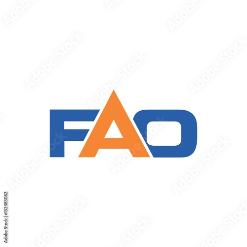 FAO Capital Letter Initial Logo Vector