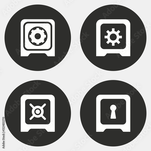 Safe icon set.