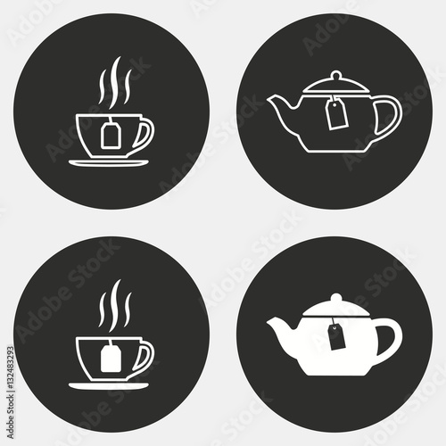 Tea icon set.
