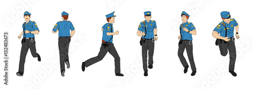 police chasing criminals