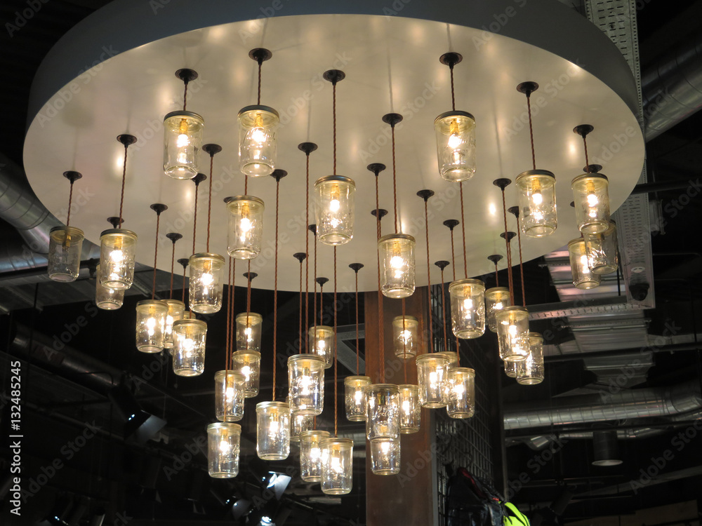 Lit Ceiling Light in Shopping Mall Lit Ceiling Light in Shopping Mall