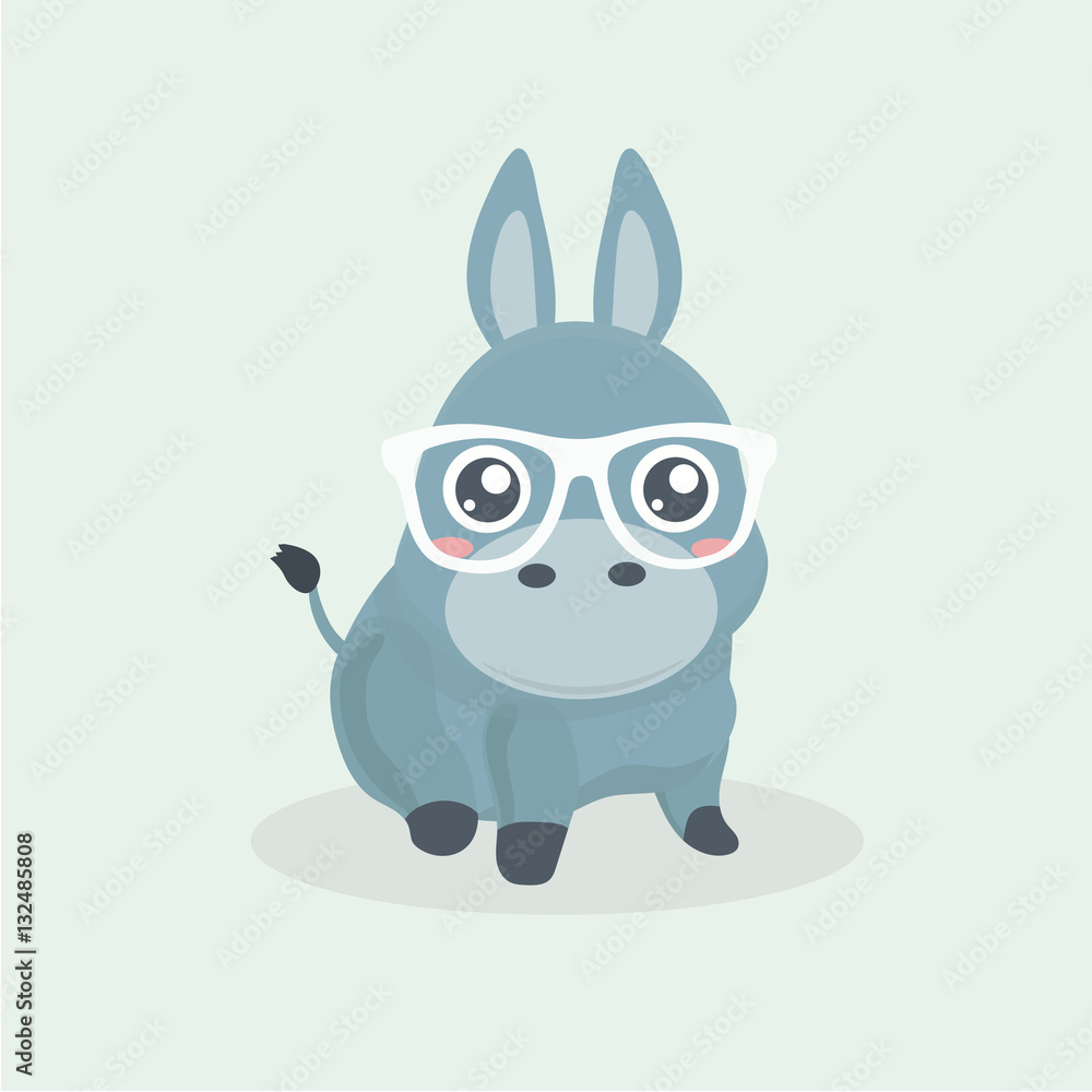 Cute donkey cartoon. Cute donkey cartoon.
