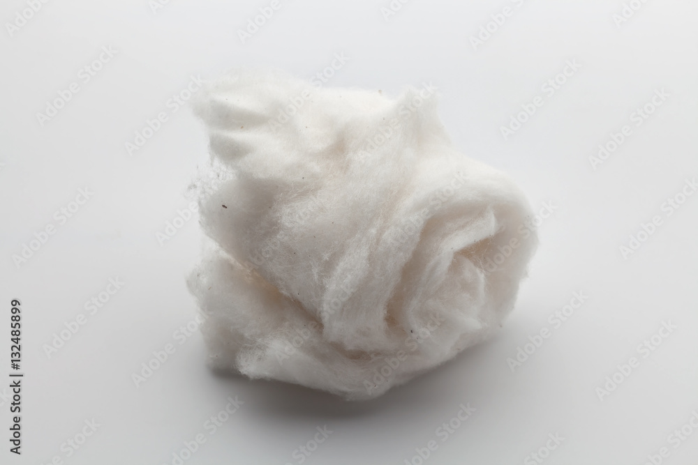organic cotton for vape on white background organic cotton for vape on white background