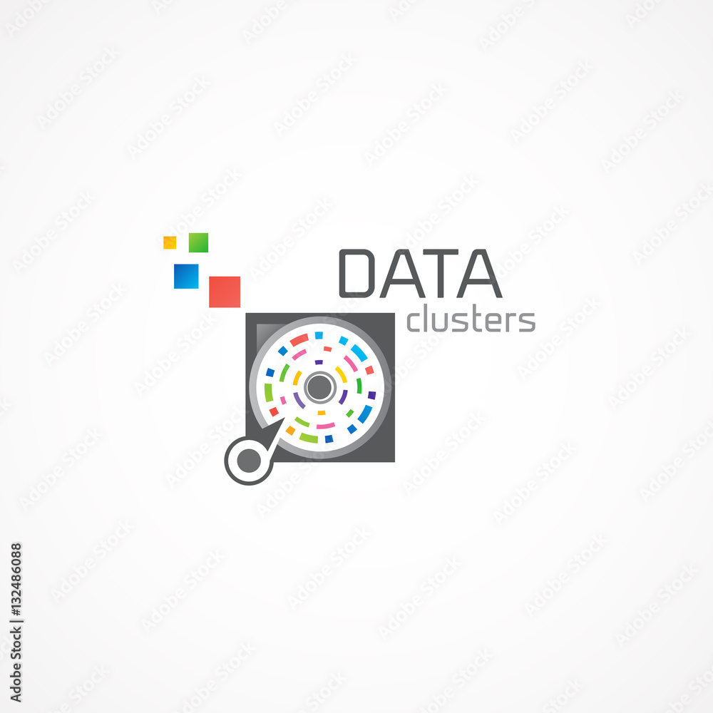 Fototapeta premium Data clusters logo.