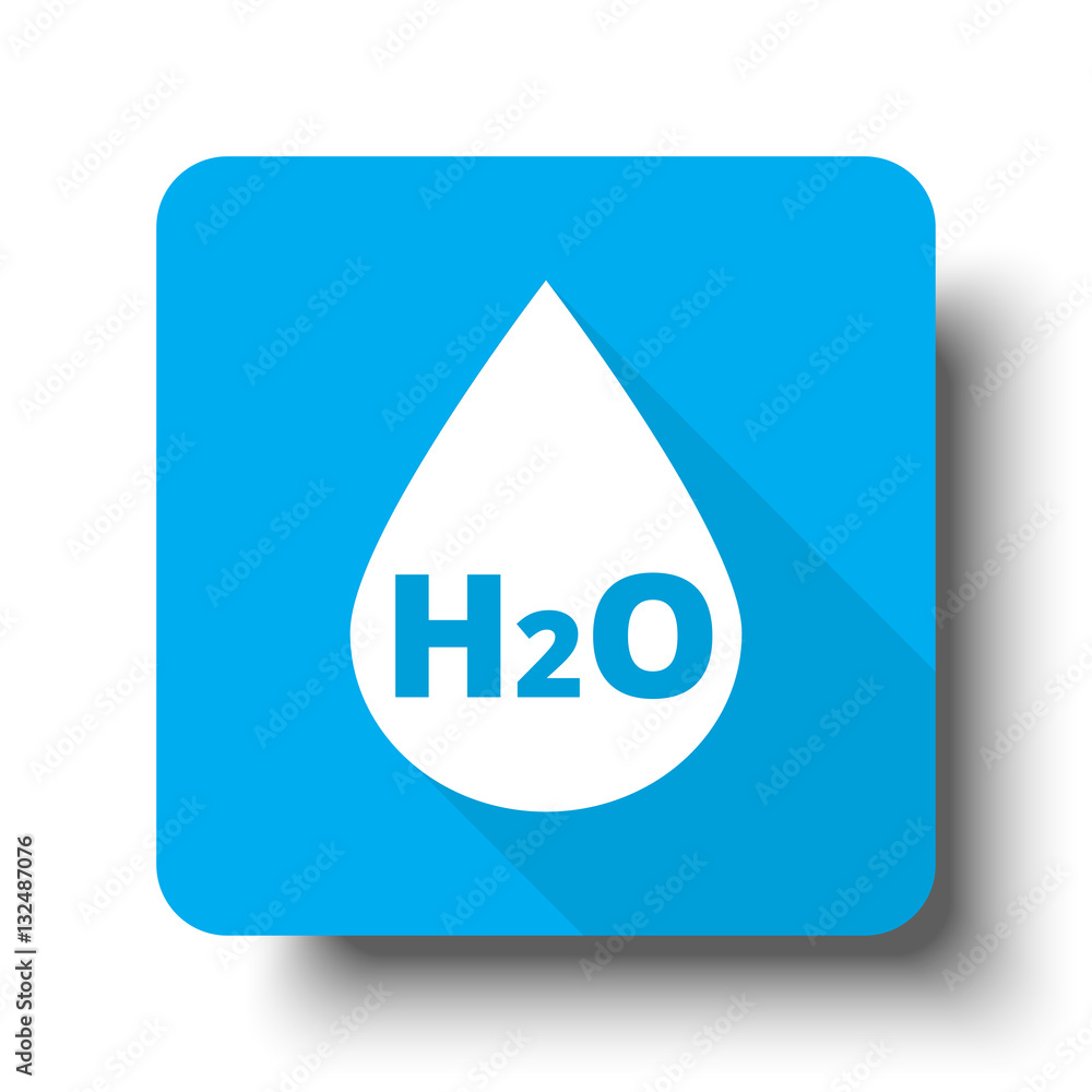 White Water icon on blue web button White Water icon on blue web button