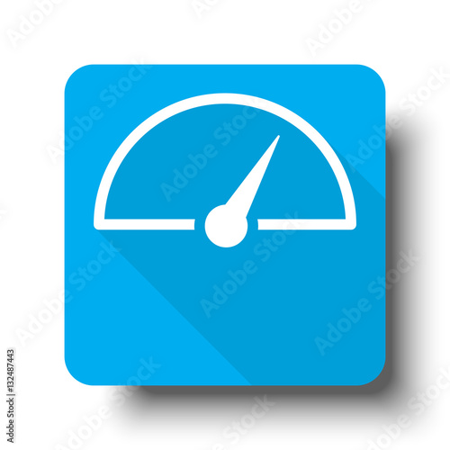 White Speed Meter icon on blue web button