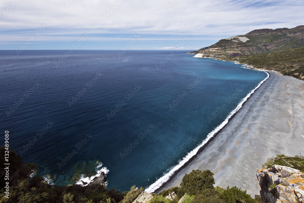 Nonza beach in Cap Corse Peninsula