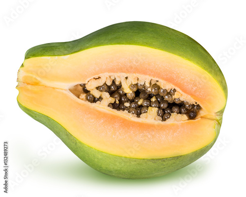 papaya isolated on white background