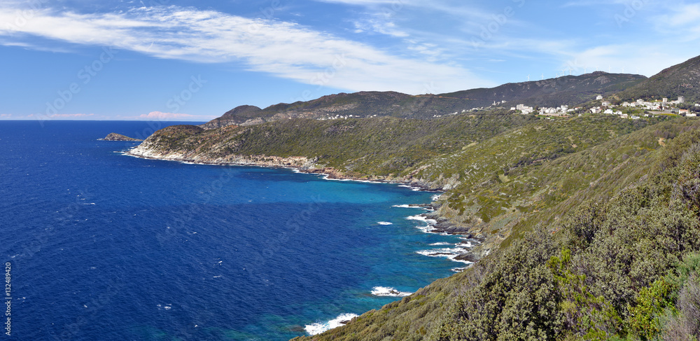 Western Cap Corse coastline in vicinity of Morsiglia village