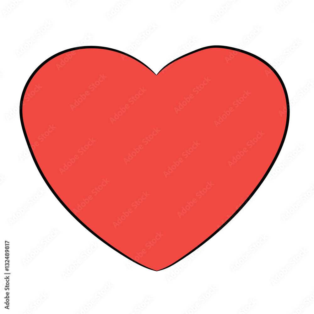 Heart red icon vector love symbol Valentine's Day sign isolated on white background Heart red icon vector love symbol Valentine's Day sign isolated on white background